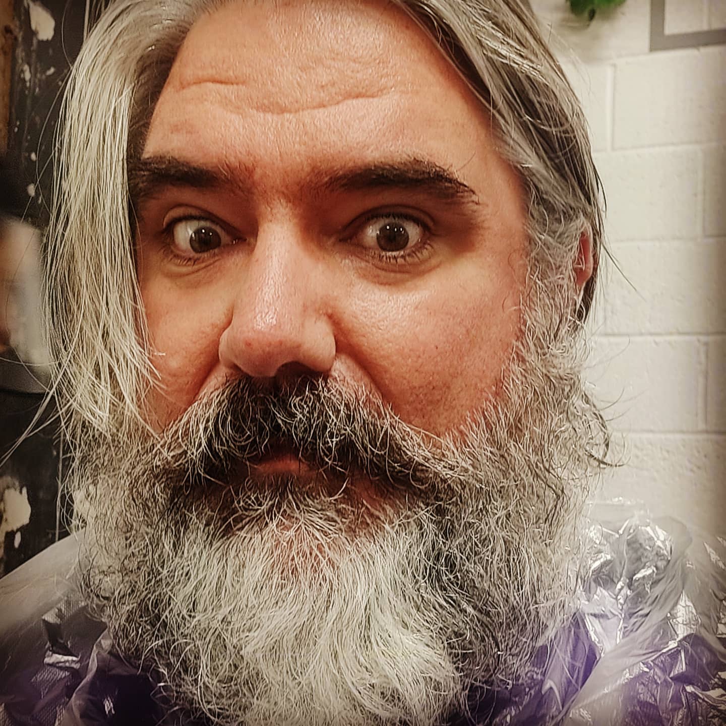 So, the wizard who peers out from our bathroom mirror seems to have changed careers and looks like he's now teaching history somewhere.