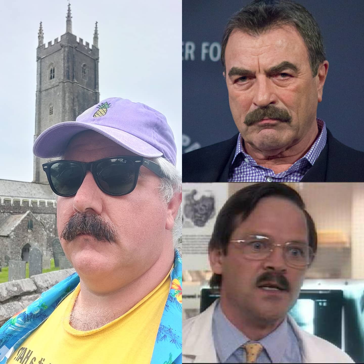 Was going for Tom Selleck/Magnum PI. Think I've landed closer to Dr Alan Statham.