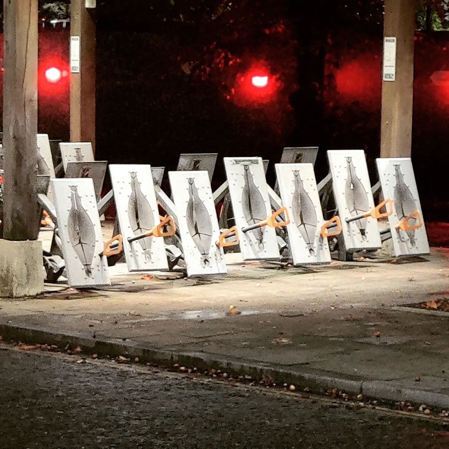 Do you think Billy Connolly gets a partial design credit for these bike racks near Ealing Broadway?