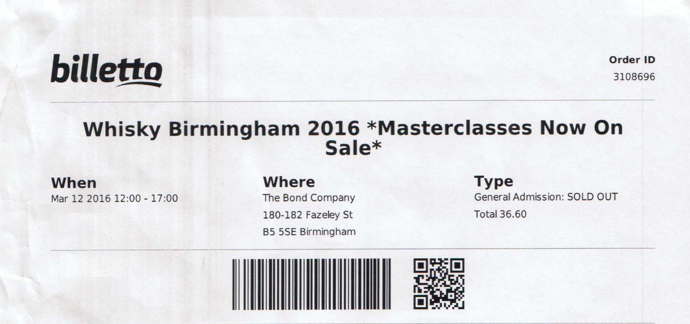 Whisky Birmingham 2016