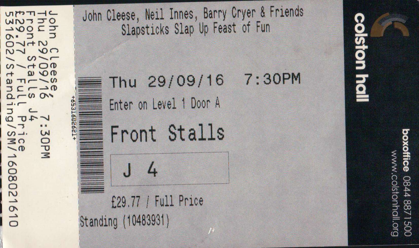 John Cleese, Neil Innes, Barry Cryer & Friends: Slapstick’s Slap-up Feast of Fun