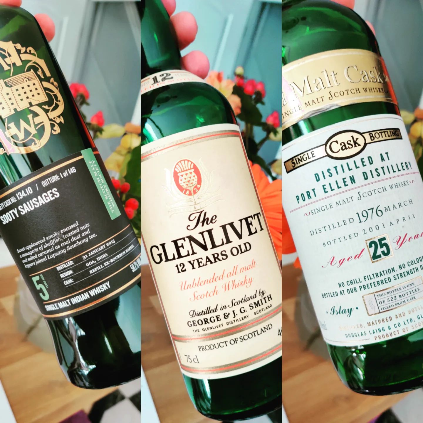 There's another 3 for the recycling box… One an unexpected boon from a whisky festival, one a fruity trip back through time, and the last drops of the Port Ellen I opened for my 40th birthday (and probably the last one I'll ever open). #lovescotch #somanymemories #whiskyismadebypeople