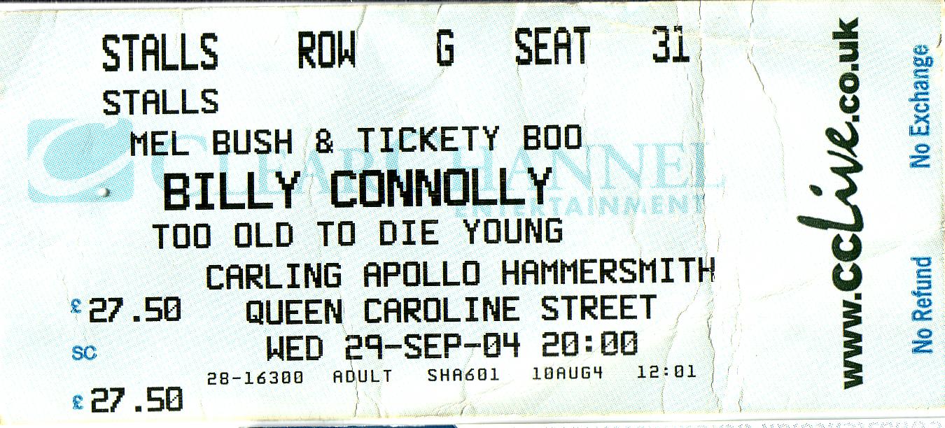 2004-09-29-Billy Connolly: Too Old To Die Young