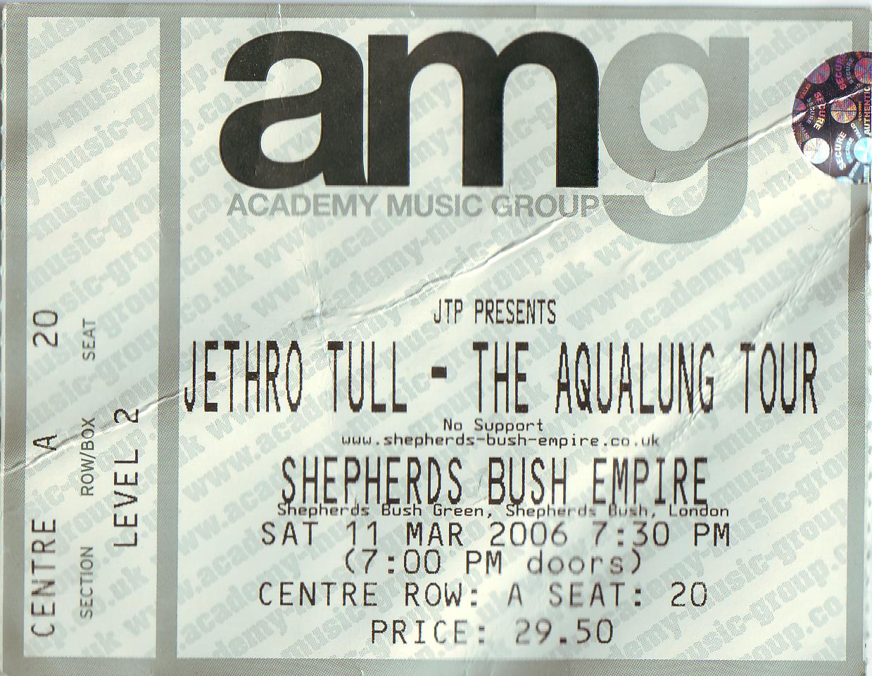 2006-03-11-Jethro Tull: The Aqualung Tour