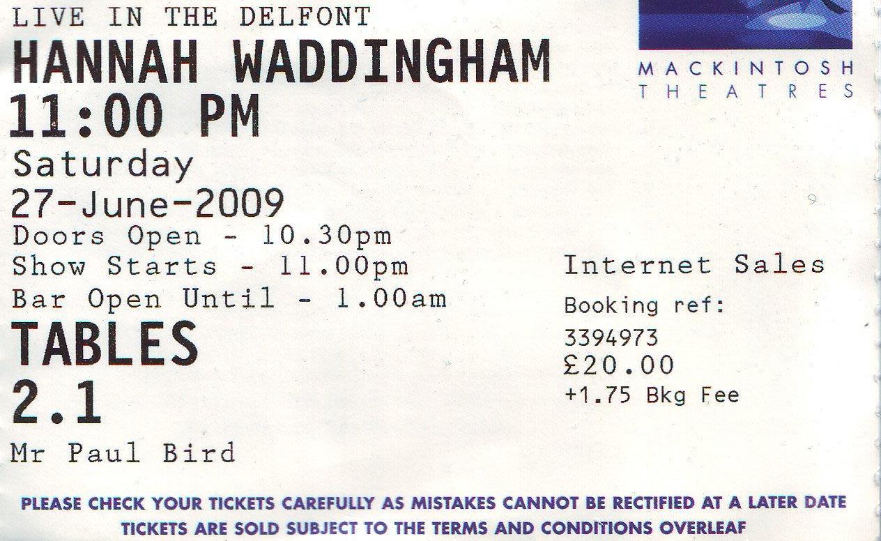 2009-06-27-Hannah Waddingham: Live In The Delfont