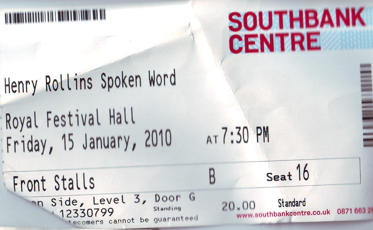 2010-01-15-Henry Rollins: Spoken Word